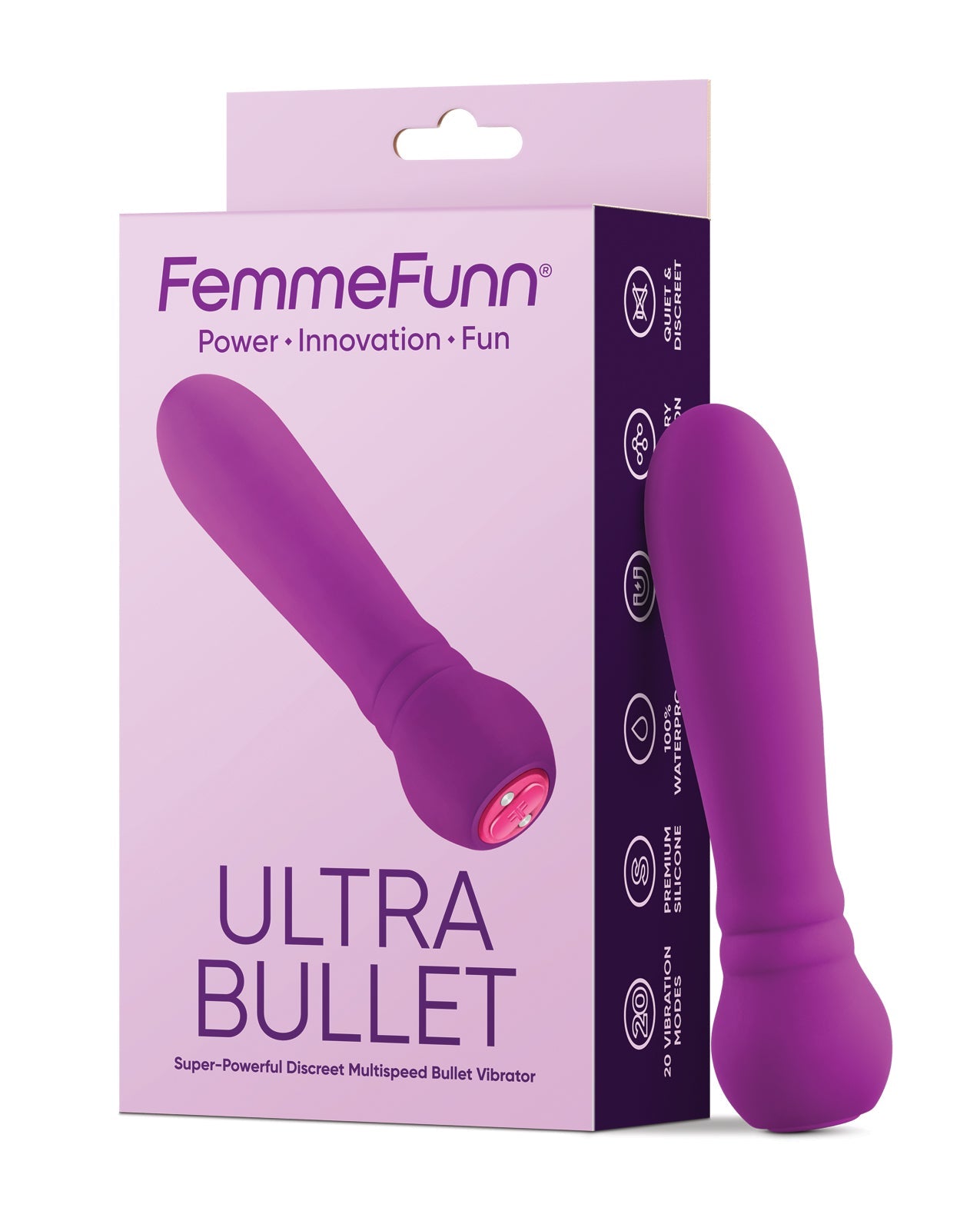 Femme Funn Ultra Bullet Massager - Purple - FE-FF-1008-02-617353155136-Plezzure-Bullet Vibrator