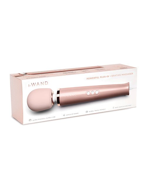 Le Wand Powerful Plug-In Vibrating Massager - Rose Gold - LW-020RG-4890808279021-Plezzure-Wand Massager