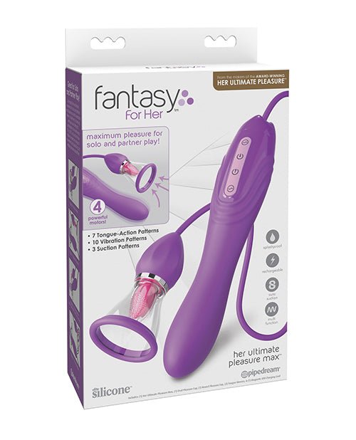 Fantasy For Her Ultimate Pleasure Max - Purple - PD4968-12-603912775174-Plezzure-Clitoral Vibrators