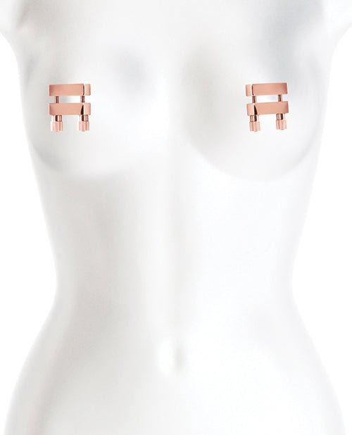 Bound V1 Nipple Clamps - Rose Gold - NSN-1304-42-657447107016-Plezzure-Nipple Clamps