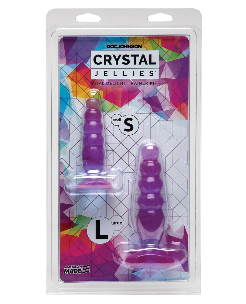 Crystal Jellies Anal Delight Trainer Kit - Purple - DJ0283-12-782421016524-Plezzure-Trainer Kits