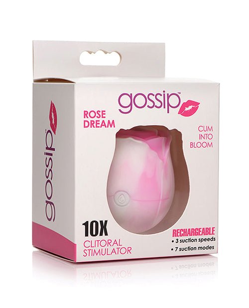 Curve Toys Gossip Cum Into Bloom Clitoral Vibrator - Rose Dream Swirl - CN-04-0757-50-653078943092-Plezzure-Clitoral Vibrators