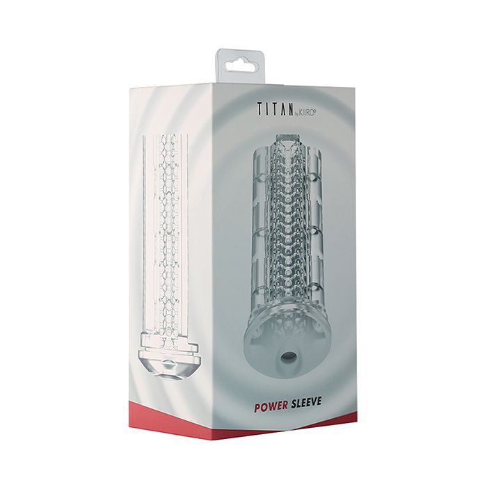Kiiroo Power Sleeve for Titan - Clear - KR11006-8719324994064-Plezzure-Masturbator Sleeves