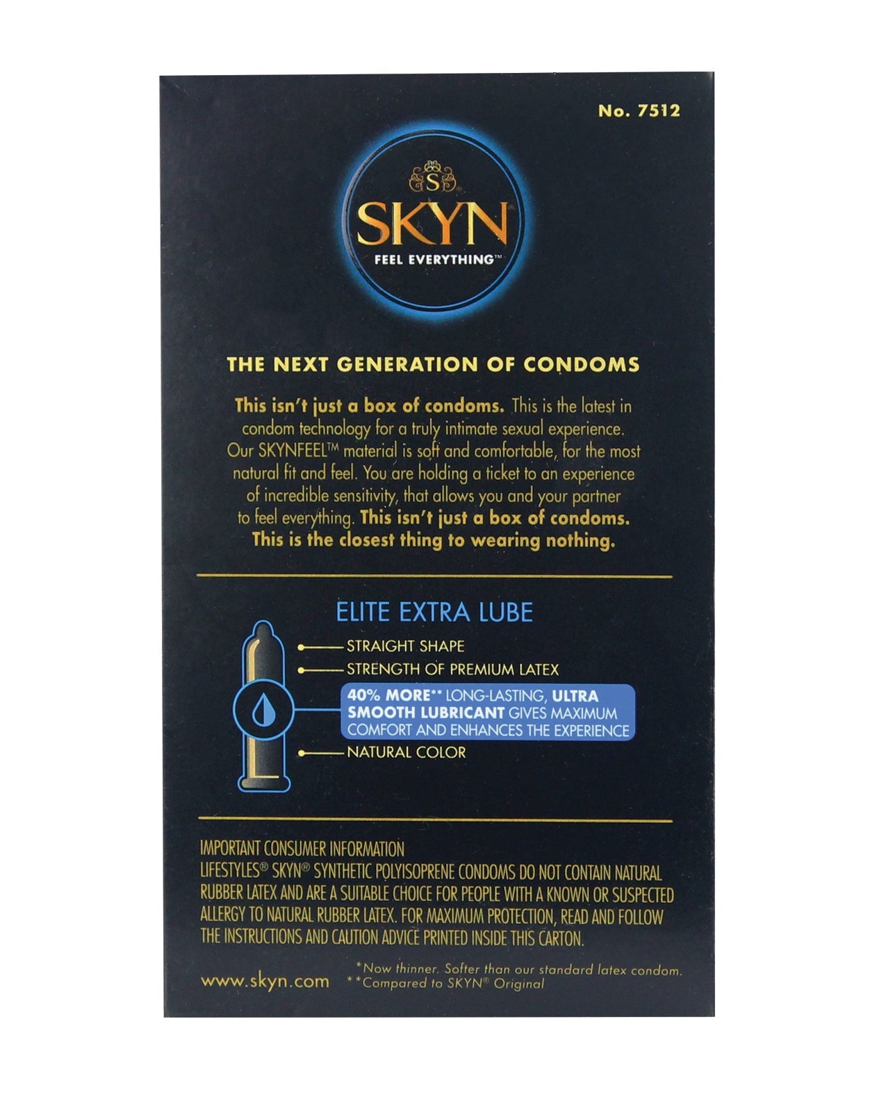 Lifestyles SKYN Extra Lubricated Condoms - Box of 12 - 7627-77-70907275122-Plezzure-Condoms