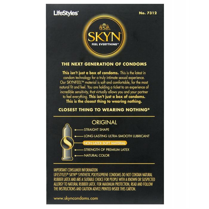 Lifestyles SKYN Non-Latex - Box of 12 - 7627-88-70907273128-Plezzure-Condoms