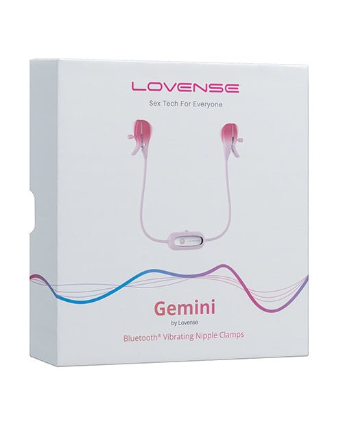 Lovense Gemini Vibrating Nipple Clamps - Pink - LOV0098-6972677430098-Plezzure-Nipple Clamps