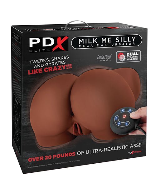 PDX Elite Milk Me Silly Mega Masturbator - Brown - PDRD535-29-603912772180-Plezzure-Realistic Masturbators