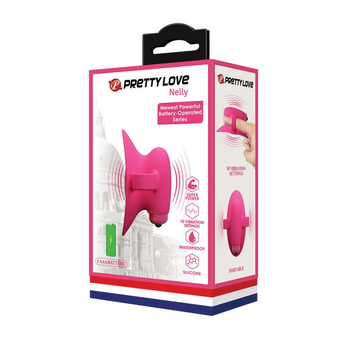 Pretty Love Nelly Finger Battery Vibe - Pink - BI-014735-6959532332414-Plezzure-Finger Vibrator