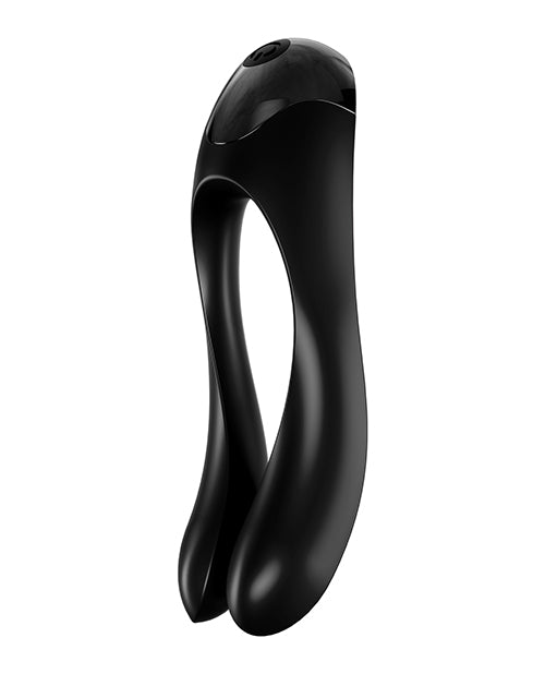 Satisfyer Candy Cane Finger Vibrator - Black - SAT4136-4061504004136-Plezzure-Finger Vibrator