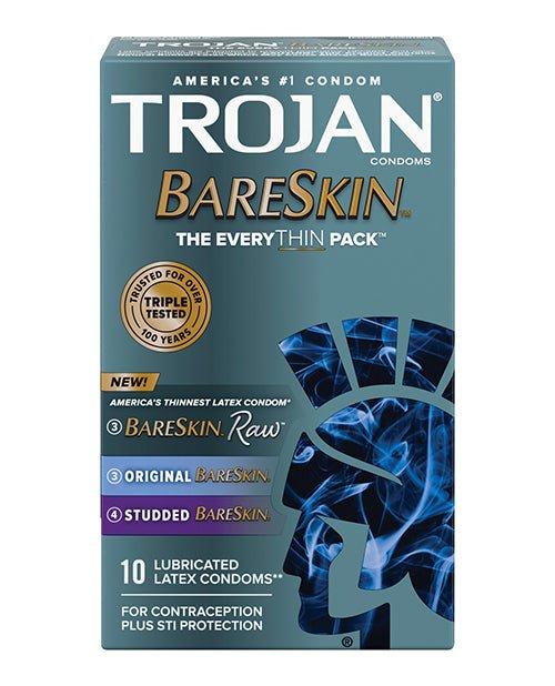 Trojan BareSkin EveryTHIN Condom - Variety Pack of 10 - PM015-46-022600001546-Plezzure-Condoms