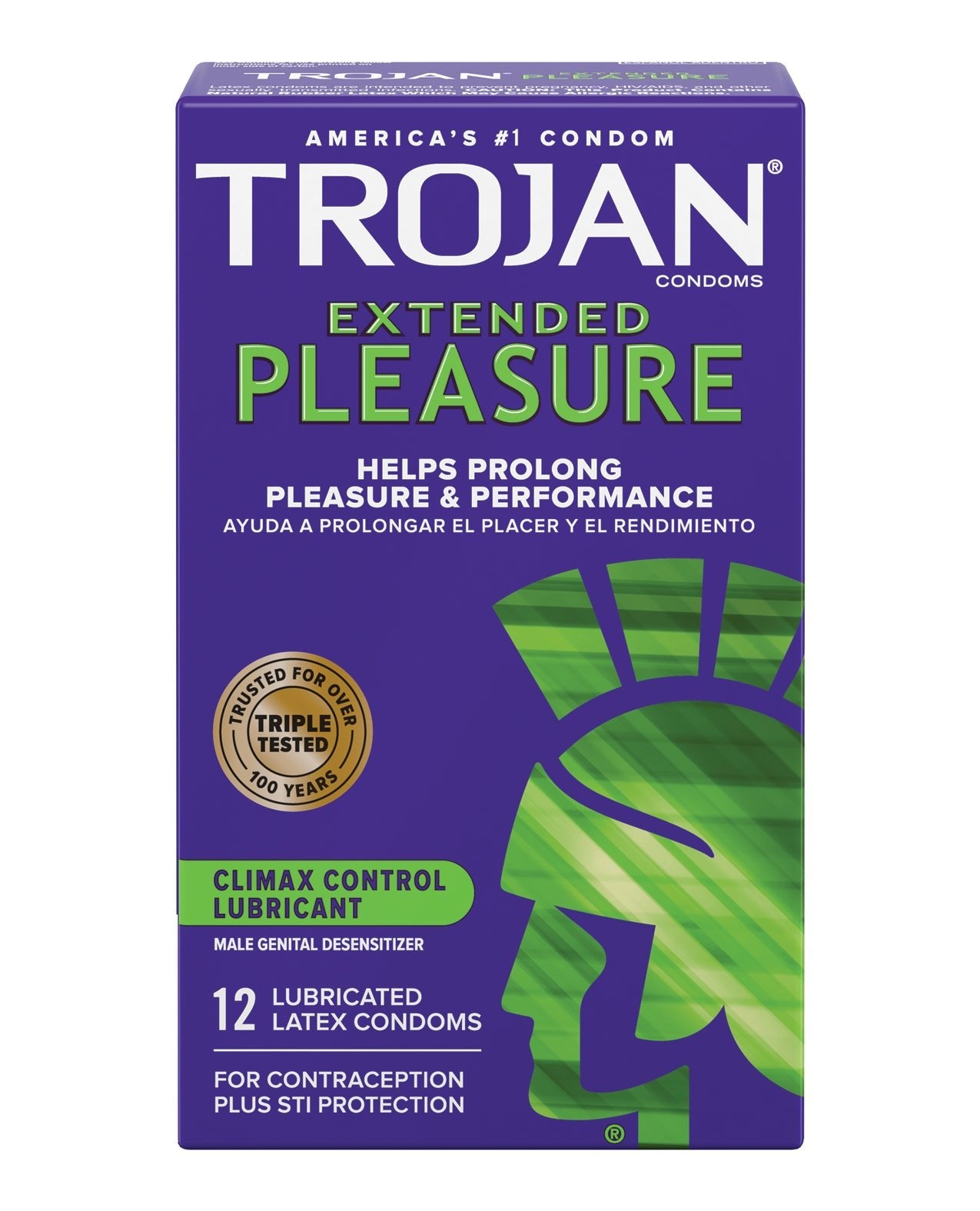 Trojan Extended Pleasure Condoms - Box of 12 - 7606-02-22600972525-Plezzure-Condoms