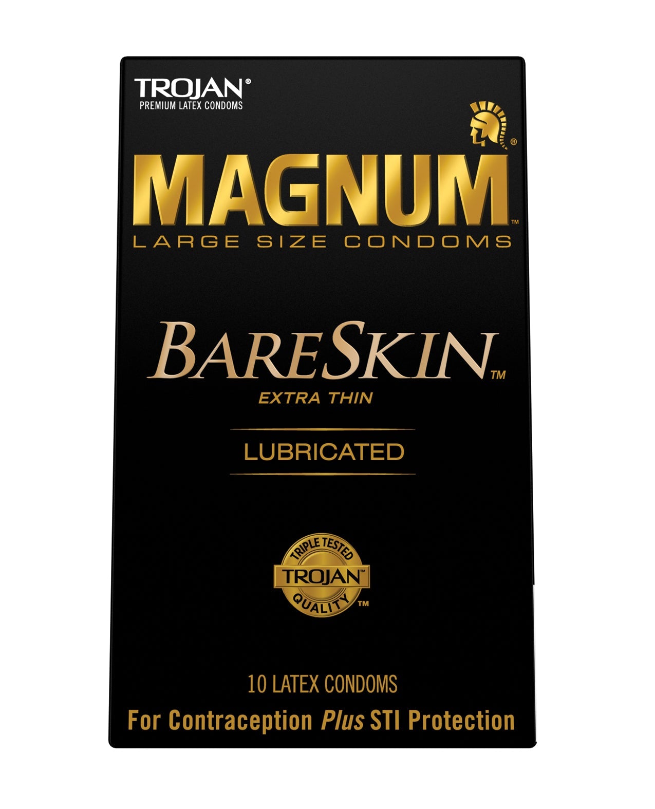 Trojan Magnum Bareskin Condoms - Box of 10 - 7605-24EA-22600228875-Plezzure-Condoms