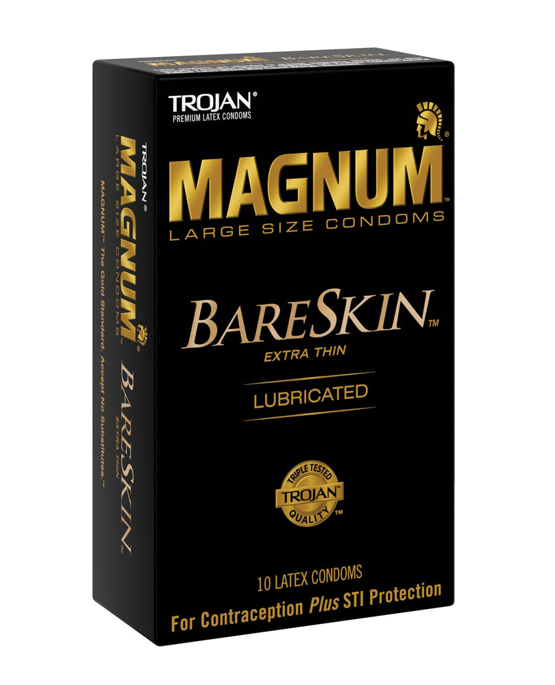 Trojan Magnum Bareskin Condoms - Box of 10 - 7605-24EA-22600228875-Plezzure-Condoms