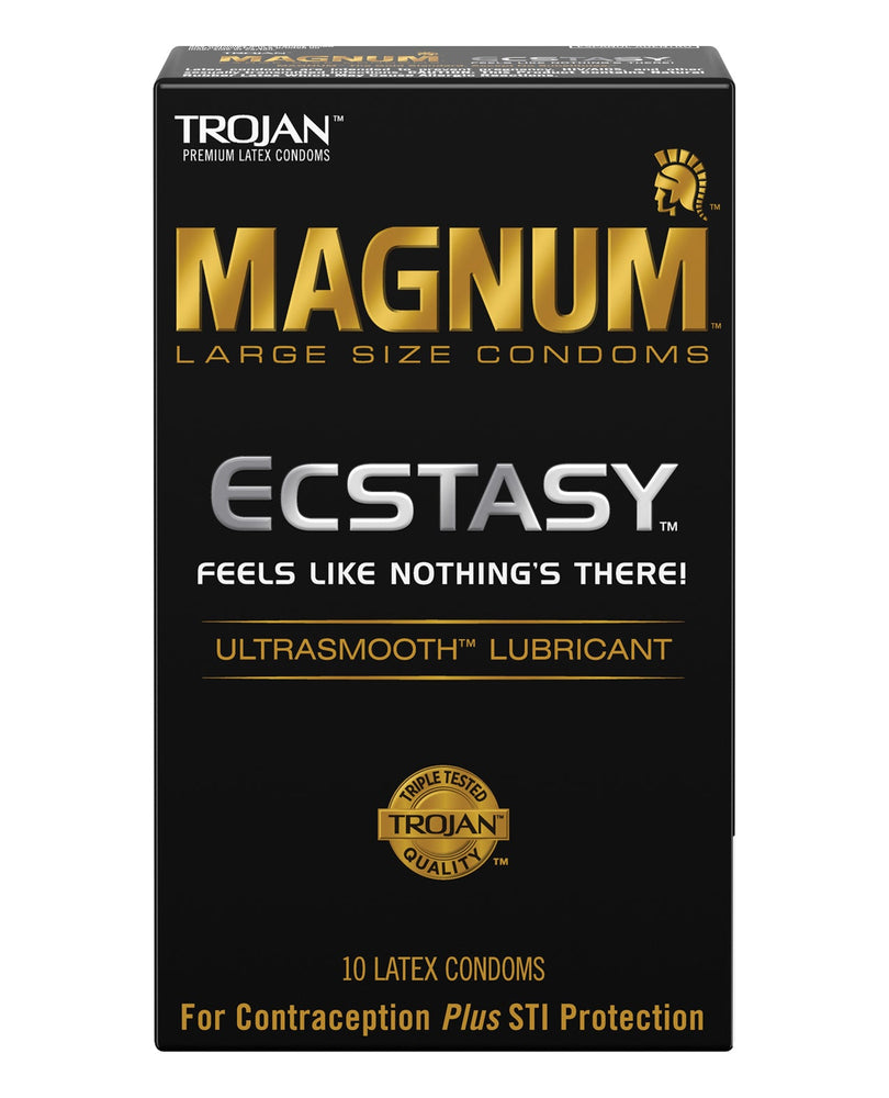 Trojan Magnum Ecstasy Condoms - Box of 10 - 7606-093-022600643135-Plezzure-Condoms