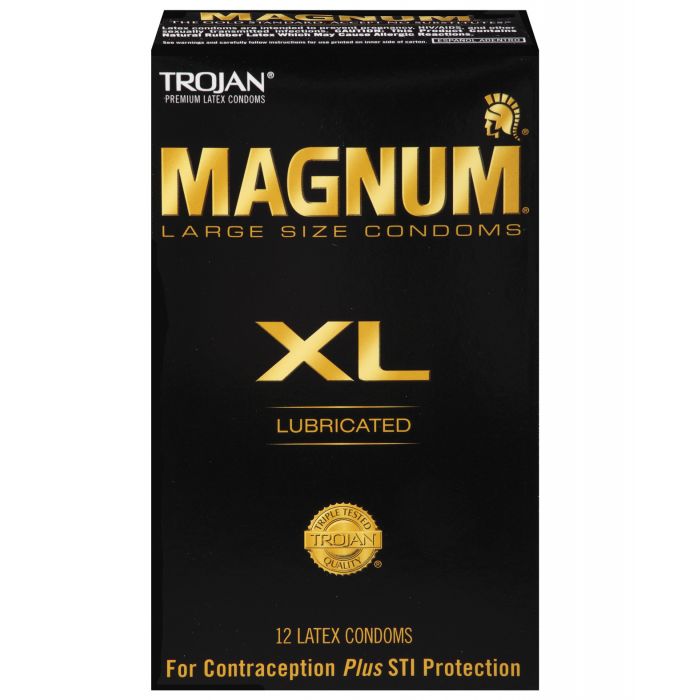 Trojan Magnum XL Lubricated Condom - Box of 12 - 7606-07-022600647140-Plezzure-Condoms