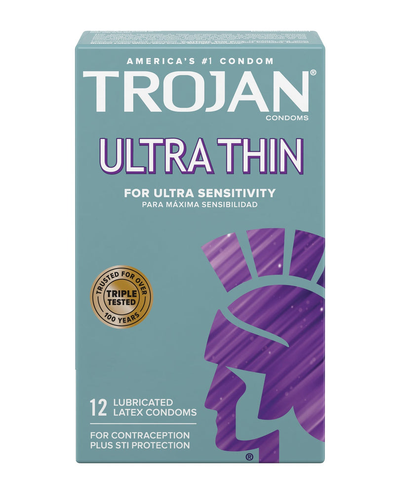 Trojan Ultra Thin Condoms - Box of 12 Trojan Ultra Thin Condoms - Box of 12 - 7606-08-022600926429-Plezzure-Condoms